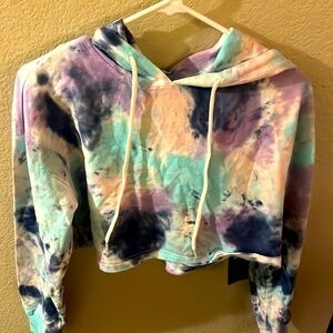 NWT cropped tie dye hoodie